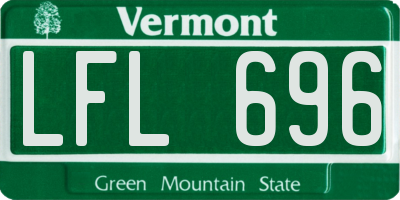 VT license plate LFL696