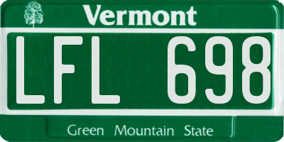 VT license plate LFL698