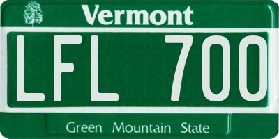 VT license plate LFL700