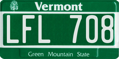 VT license plate LFL708