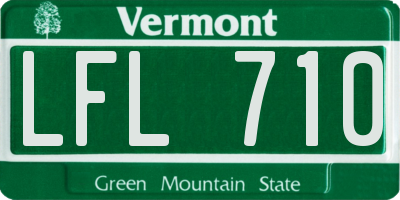 VT license plate LFL710
