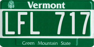 VT license plate LFL717