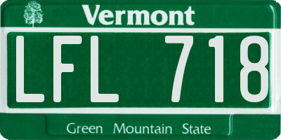 VT license plate LFL718