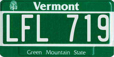 VT license plate LFL719