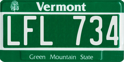 VT license plate LFL734