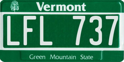 VT license plate LFL737