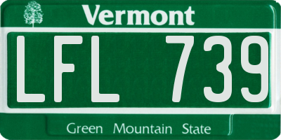 VT license plate LFL739