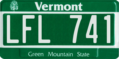 VT license plate LFL741