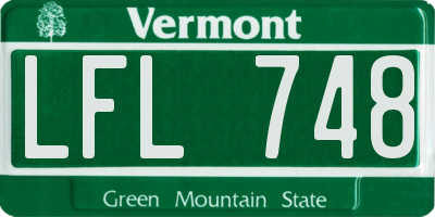 VT license plate LFL748