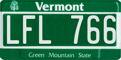 VT license plate LFL766