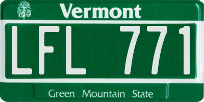 VT license plate LFL771