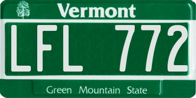 VT license plate LFL772
