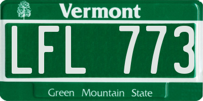 VT license plate LFL773