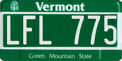 VT license plate LFL775