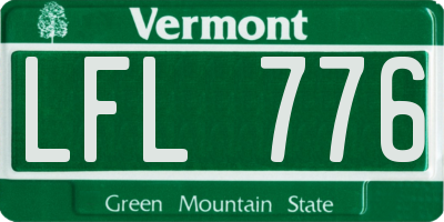 VT license plate LFL776