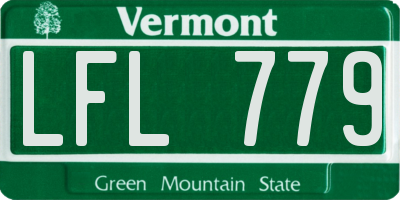 VT license plate LFL779