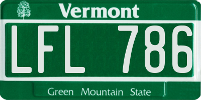 VT license plate LFL786