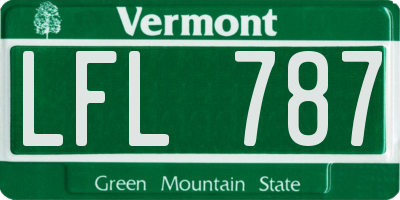 VT license plate LFL787