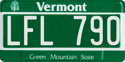 VT license plate LFL790