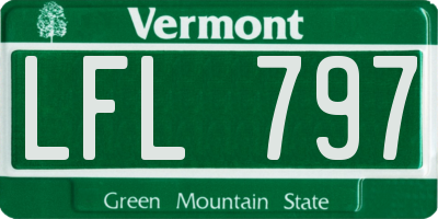 VT license plate LFL797