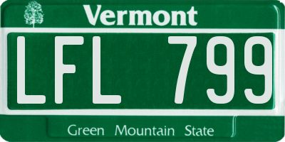 VT license plate LFL799