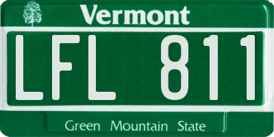 VT license plate LFL811