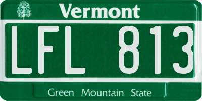 VT license plate LFL813