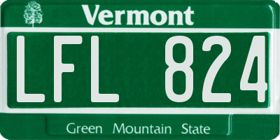 VT license plate LFL824