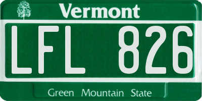 VT license plate LFL826