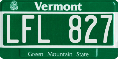 VT license plate LFL827