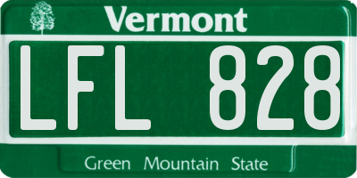VT license plate LFL828