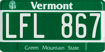 VT license plate LFL867