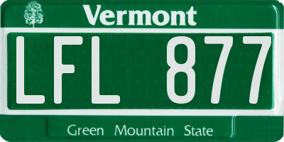 VT license plate LFL877