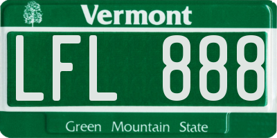 VT license plate LFL888