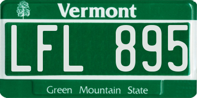 VT license plate LFL895