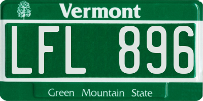 VT license plate LFL896