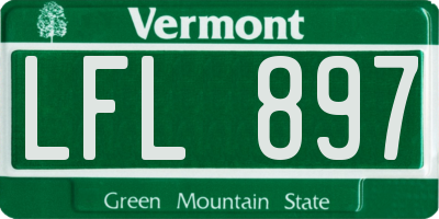 VT license plate LFL897