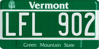 VT license plate LFL902
