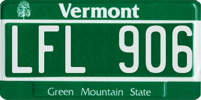 VT license plate LFL906