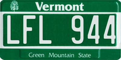 VT license plate LFL944