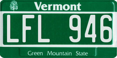 VT license plate LFL946