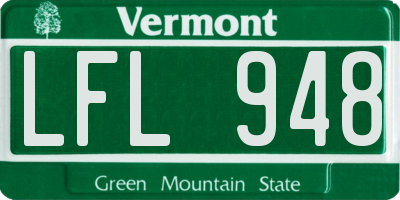 VT license plate LFL948
