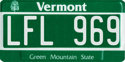 VT license plate LFL969