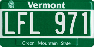 VT license plate LFL971