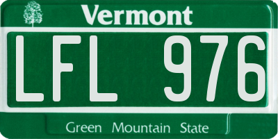 VT license plate LFL976