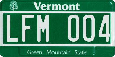 VT license plate LFM004