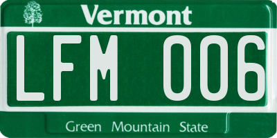 VT license plate LFM006