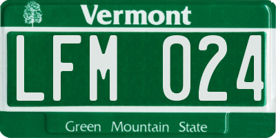 VT license plate LFM024
