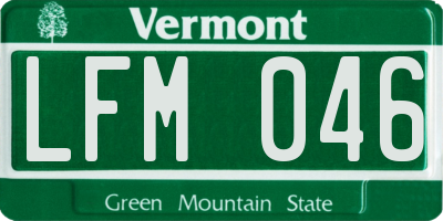 VT license plate LFM046