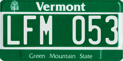 VT license plate LFM053